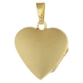 trendor 39535 Medaillon Herz mit Kette Gold plattiertes 925 Silber