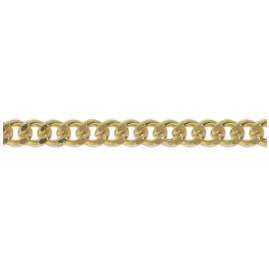 trendor 39590 Necklace for Pendants 585 Gold 14 K Flat Curb Chain 0.8 mm width