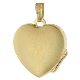 trendor 39636 Heart Locket Gold 333 (8 ct) with Gold-Plated Silver Necklace