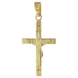 trendor 39053 Crucifix Pendant Gold 333 with Gold-Plated Women's Necklace