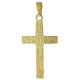 trendor 39055 Kruzifix-Anhänger 22 mm Gold 333 mit goldplattierter Halskette