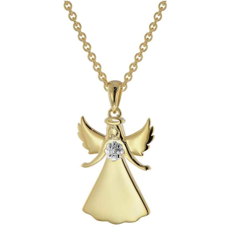 trendor 51388 Necklace With Angel Gold on 925 Sterling Silver