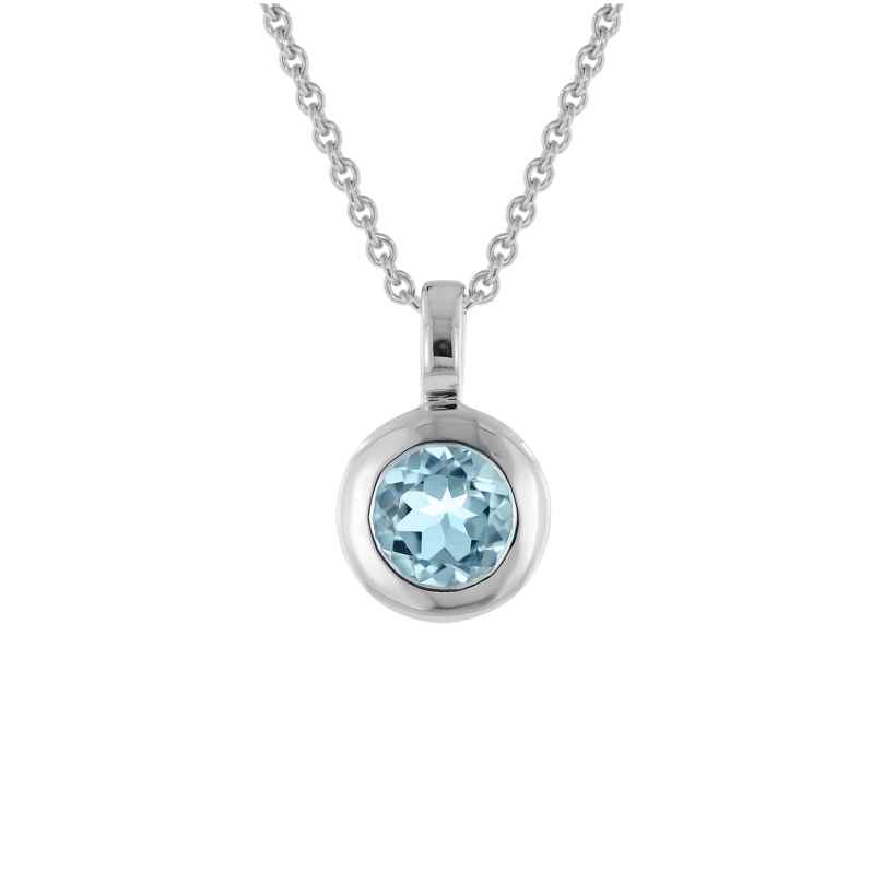 trendor 51400 Necklace With Topaz Pendant 925 Sterling Silver