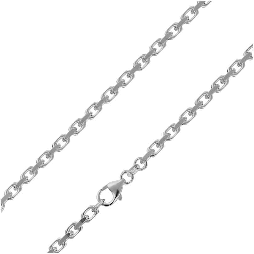 trendor 51562 Men's Necklace 925 Sterling Silver Anchor Chain 2.5 mm