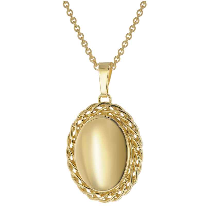 trendor 51590 Locket Necklace Gold Plated Silver 925