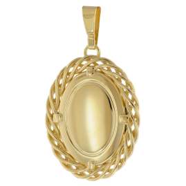 trendor 51590 Medaillon Halskette Gold auf Silber 925
