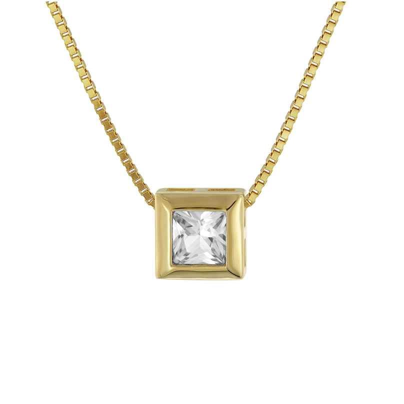 trendor 51700-01 Gold Pendant 333 / 8K with Cubic Zirconia + Gold-Plated Chain
