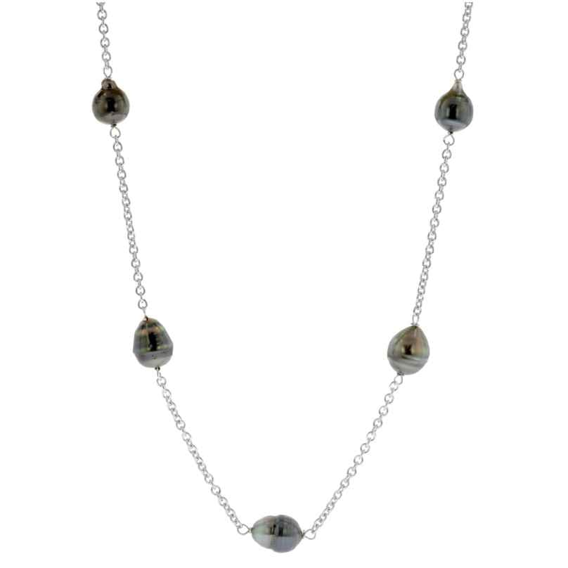 trendor 51350 Halskette für Damen 925 Sterlingsilber Collier mit Tahiti-Perlen 4260727513504