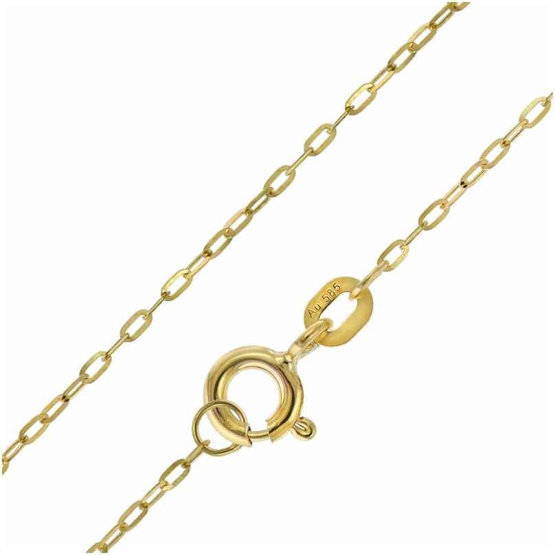 trendor 51895 Damen-Halskette 585 Gold / 14 Karat Flachanker 1,1 mm breit