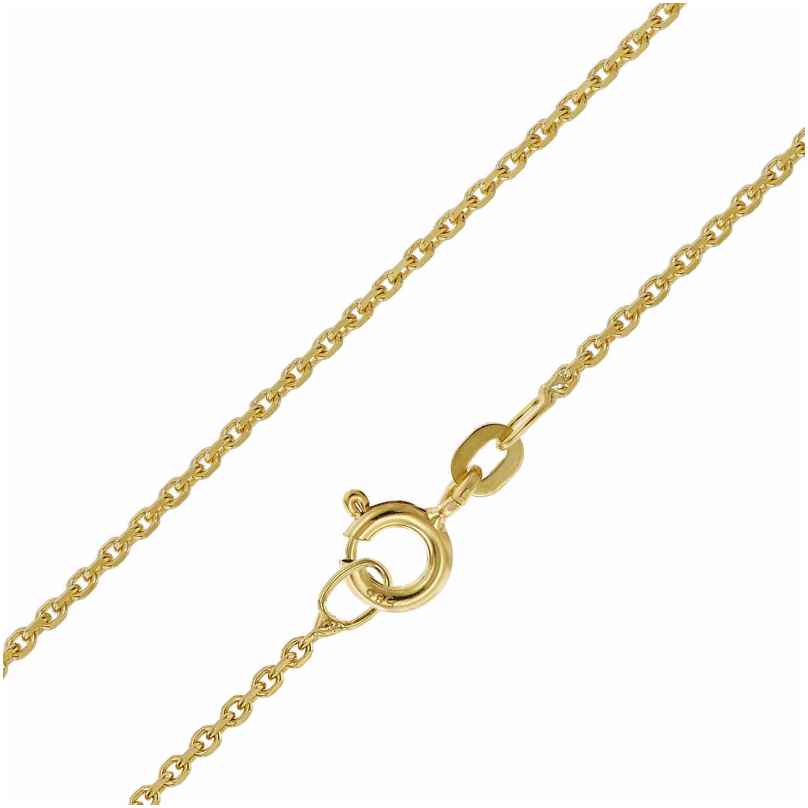 trendor 51896 Gold Necklace for Pendants 585 Gold 14 Carat Anchor Chain 1.3 mm