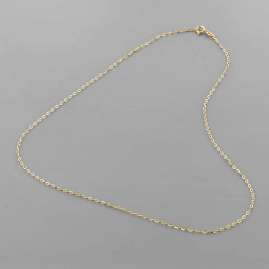 trendor 51994 Gold Chain for Pendants 585 Gold 14K Flat-Anchor Necklace 1.3 mm