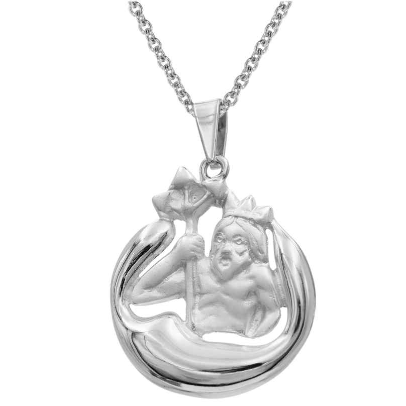 trendor 41002-2 Aquarius Zodiac Pendant with Necklace 925 Silver
