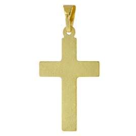 trendor 41054 Kreuz Gold 333 / 8K mit goldplattierter Silberkette