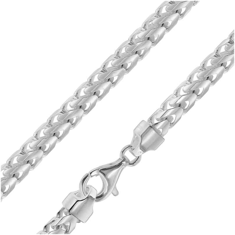 trendor 41114 Necklace for Men Silver 925 Foxtail 5.4 mm wide