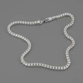 trendor 41114 Halskette für Männer Silber 925 Fuchsschwanzkette 5,4 mm breit