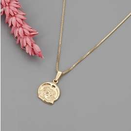 trendor 41088-6 Gemini Zodiac Sign Gold 333/8K with Gold-Plated Necklace