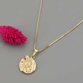 trendor 41088-11 Scorpio Zodiac Sign Gold 333/8K with Gold-Plated Necklace