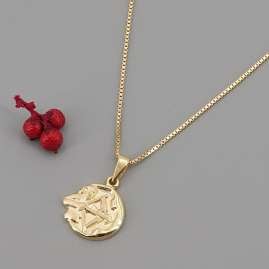 trendor 41088-12 Sagittarius Zodiac Sign Gold 333/8K with Gold-Plated Necklace