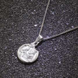 trendor 41070-2 Wassermann Sternzeichen mit Halskette 925 Silber Ø 15 mm