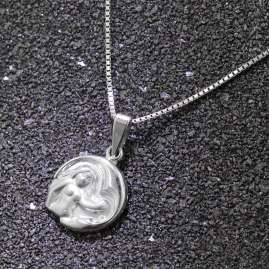 trendor 41070-9 Jungfrau Sternzeichen mit Halskette 925 Silber Ø 15 mm