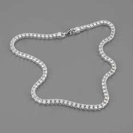 trendor 41149 Necklace for Men Silver 925 Foxtail 4.3 mm wide