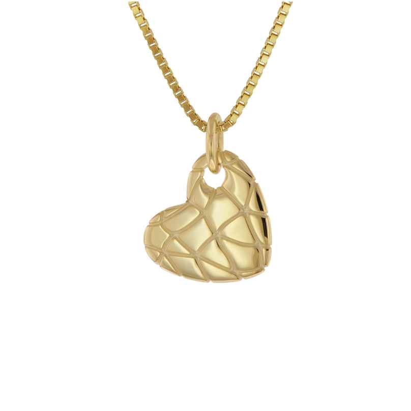 trendor 41130 Heart Pendant Gold 333 / 8K with Gold-Plated Silver Necklace