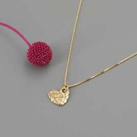 trendor 41130 Heart Pendant Gold 333 / 8K with Gold-Plated Silver Necklace