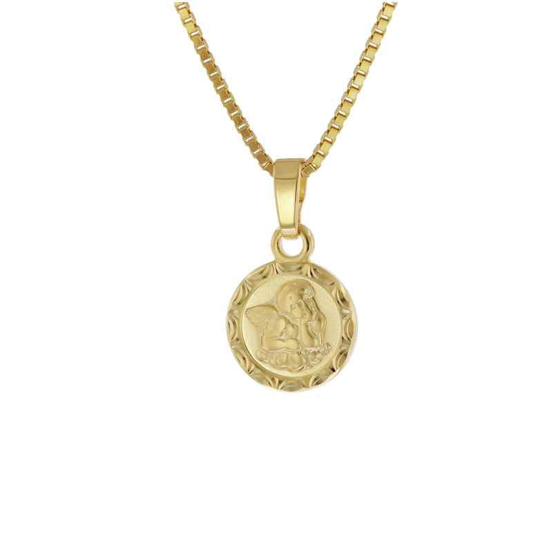trendor 41162 Angel Pendant Gold 333 with Gold-Plated Silver Necklace for Kids 4260769411622