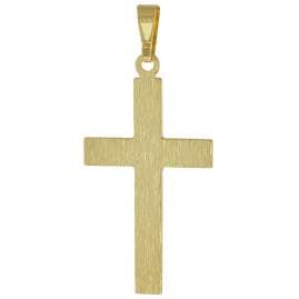 trendor 41172 Crucifix Pendant Gold 333 / 8K with Gilded Men's Necklace