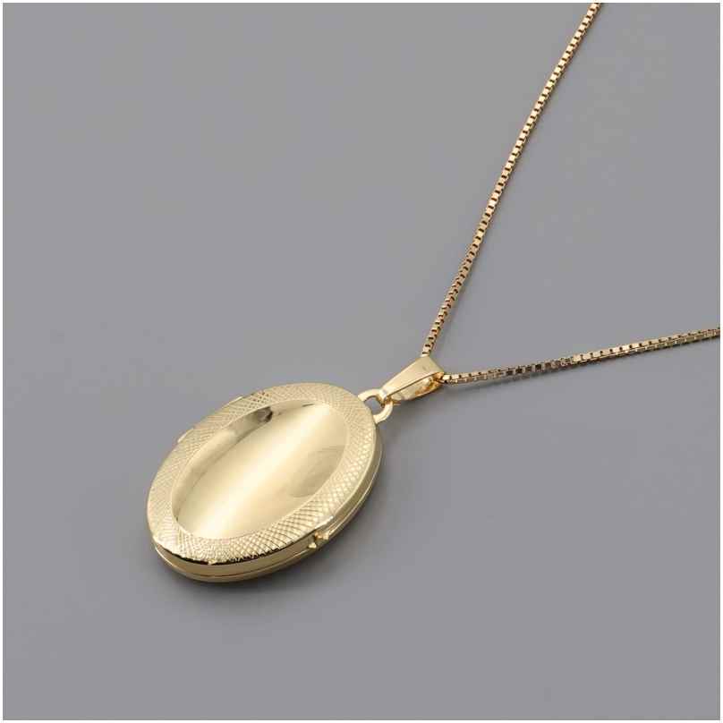 Trendor Medaillon Mit Halskette Gold Auf Silber 925 41174