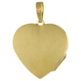 trendor 41176 Herz-Medaillon Halskette Gold auf Silber 925