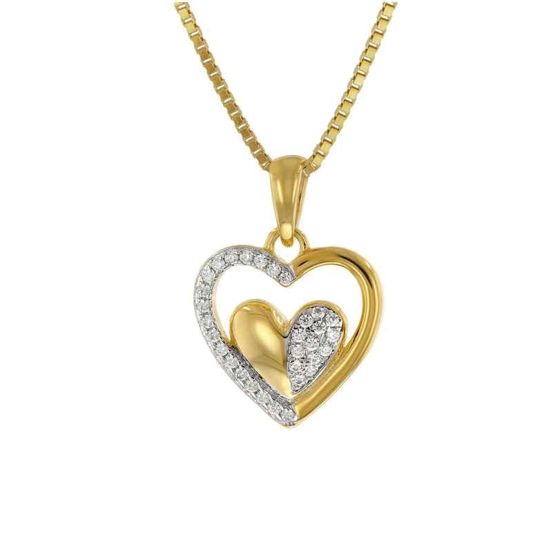 trendor 41206 Ladies' Necklace with Pendant Gold Plated Silver Heart
