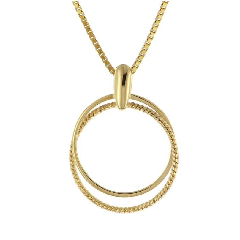 trendor 41216 Pendant for Women Gold 333/8K on Gold-Plated Silver Chain