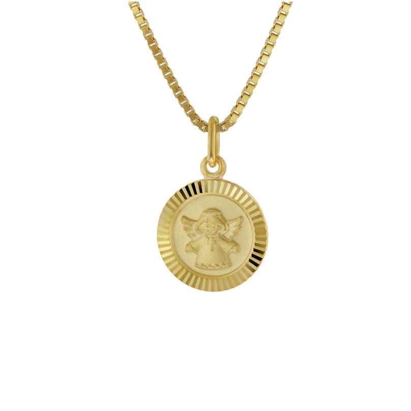 trendor 41230 Children's Pendant Angel Gold 750 (18K) with Gold-Plated Chain