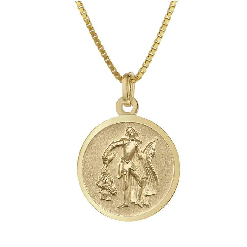 trendor 41425 Heiliger Florian Anhänger Gold 333 an goldplattierter Kette