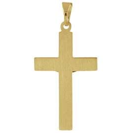 trendor 41416 Crucifix Gold 585 / 14 K with Gold-Plated Silver Chain