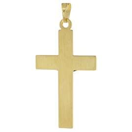 trendor 41414 Crucifix Pendant 30 mm Gold 333 + Gold-Plated Silver Chain