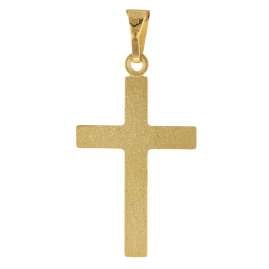 trendor 41420 Cross Gold 750 / 18 Carat with Gold-Plated Silver Chain