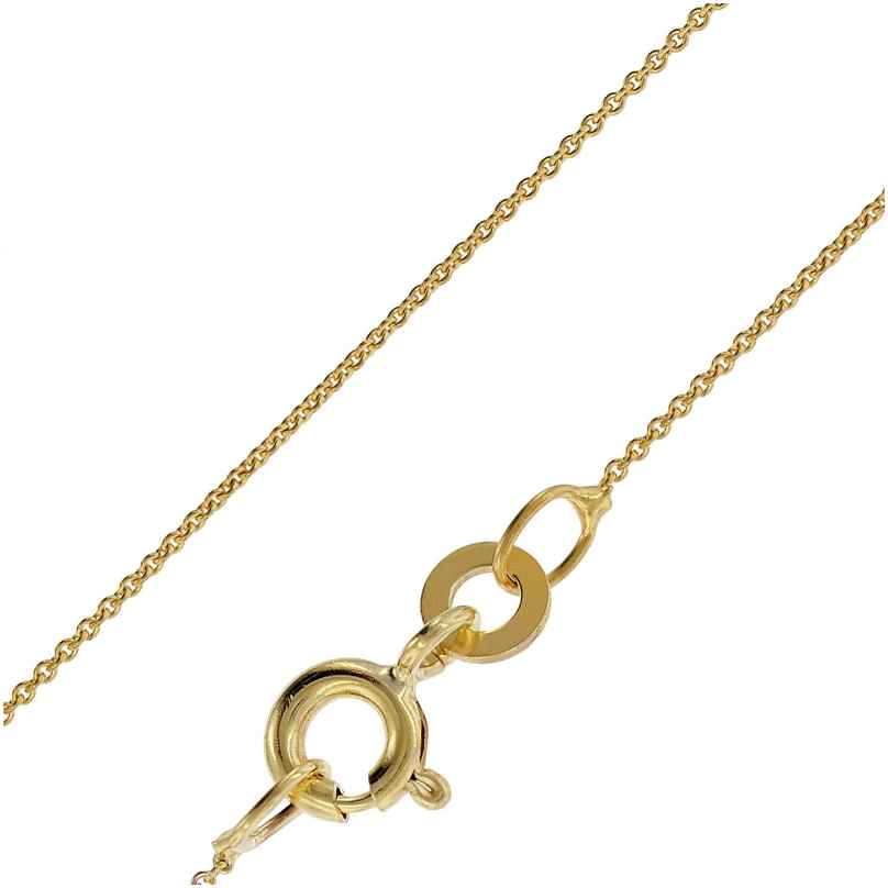 trendor 41814 Necklace for Pendants 18-Carat-Gold 750 Anchor Chain 0.8 mm Wide