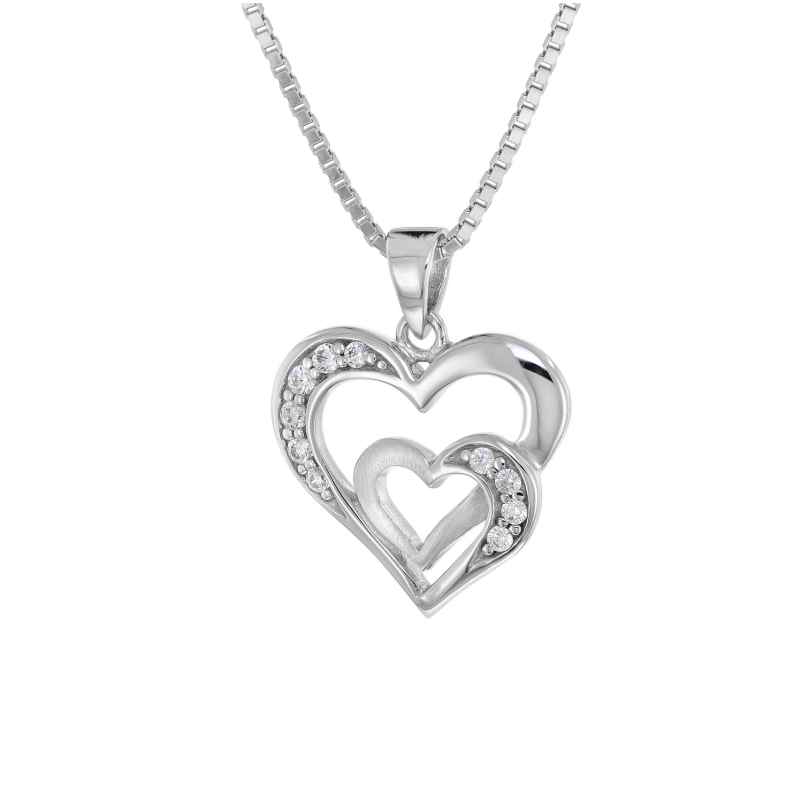 trendor 41622 Necklace with Heart in Heart Pendant 925 silver