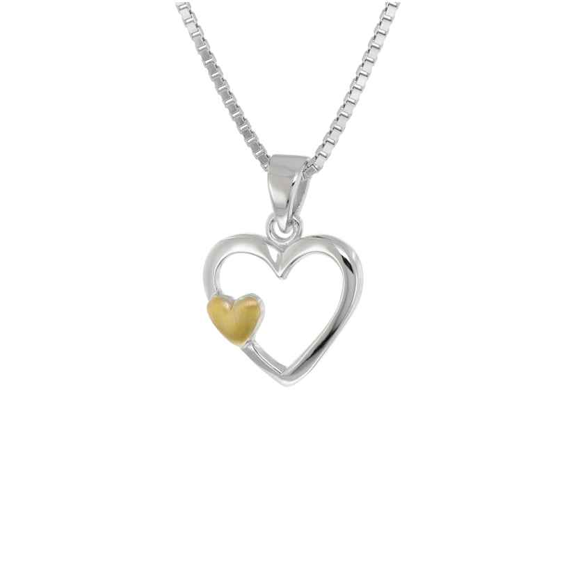 trendor 41625 Girls Necklace with Heart Pendant Silver 925
