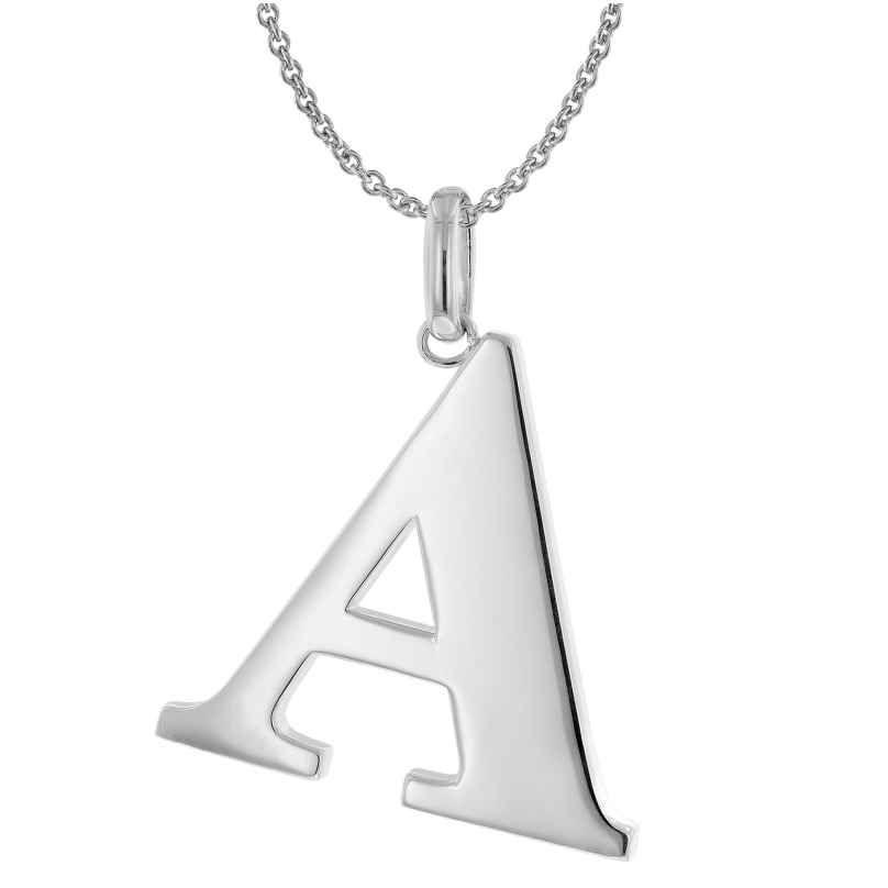 trendor 41780-A Women's Necklace with Capital Letter A 925 Silver