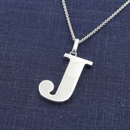 trendor 441780-J Women's Necklace with Capital Letter J 925 Silver