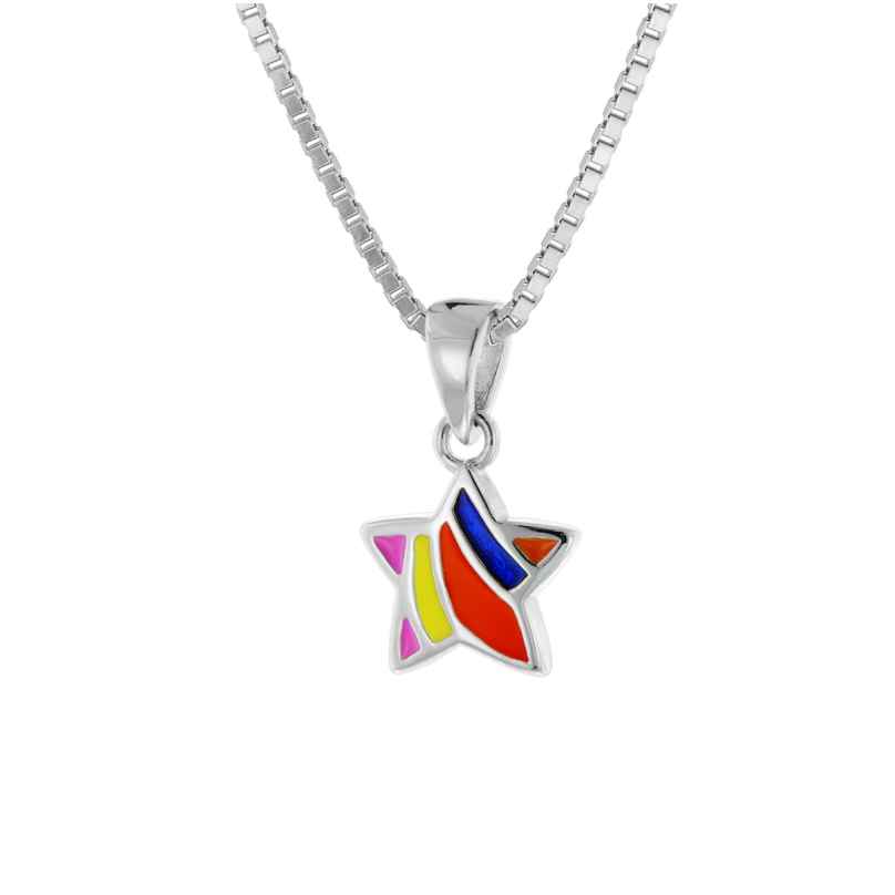 trendor 41681 Children's Necklace 925 Silver with Star Pendant