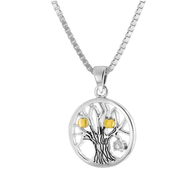 trendor 41692 Halskette für junge Damen Silber 925 Collier mit Lebensbaum