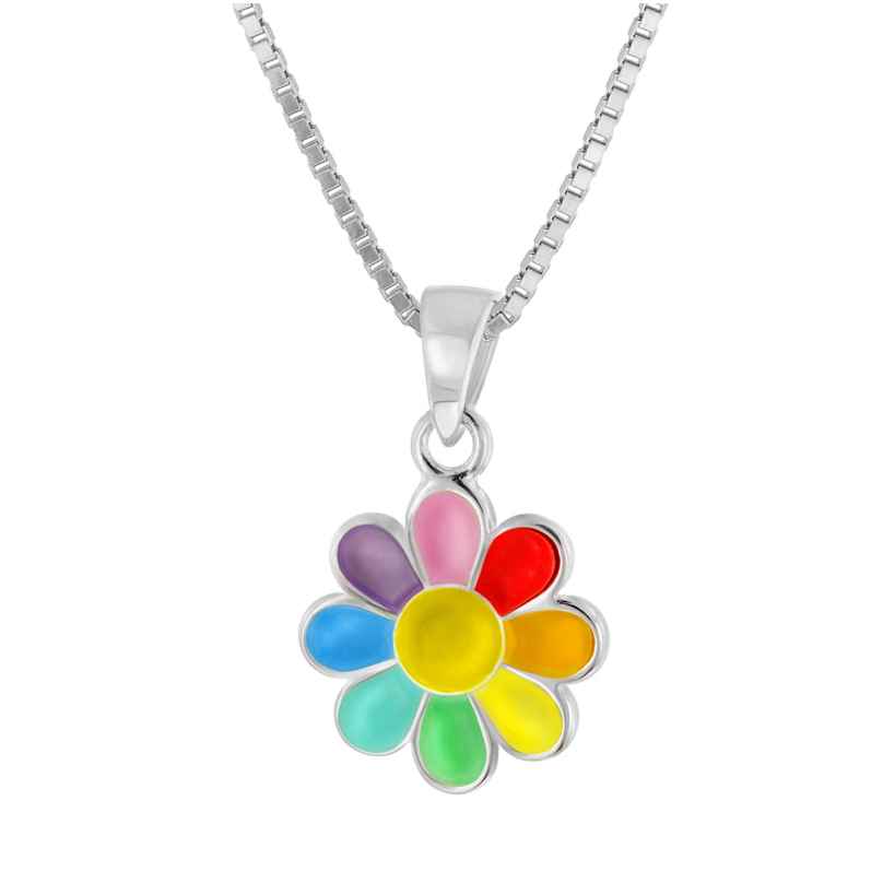 trendor 41697 Girl's Flower Pendant Necklace 925 Silver