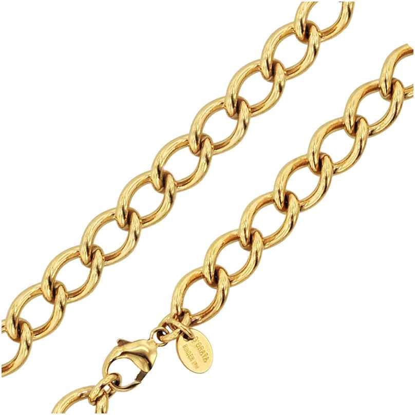trendor 74003 Halskette für Damen Goldbeschichtet Breite 10 mm 4260333974003
