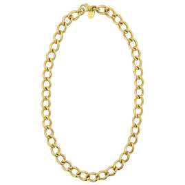 trendor 74003 Halskette für Damen Goldbeschichtet Breite 10 mm
