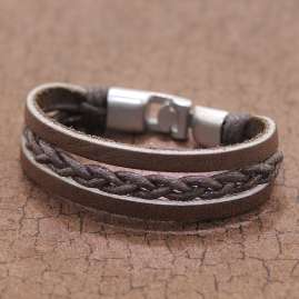 trendor 75802 Leather Bracelet Brown
