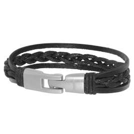 trendor 75807 Men's Leather Bracelet Black